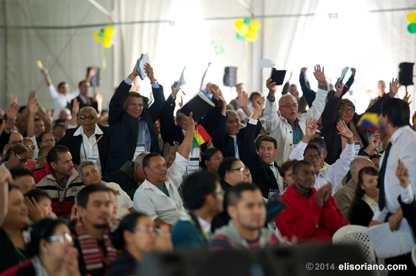 Jovial Latin American participants during the thanksgiving of MCGI at South America.